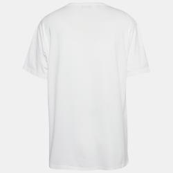 Dior Homme White Cotton Printed Cotton Jersey T-Shirt XXXL