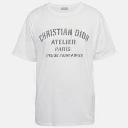 Dior Homme White Cotton Printed Cotton Jersey T-Shirt XXXL