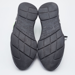 Pre Owned Dior Homme Black/Green Knit Fabric and Neoprene B21 Neo Sneakers Size 43