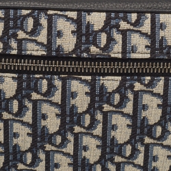 Dior Beige/Black Oblique Canvas and Leather Toiletry Bag