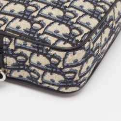 Dior Beige/Black Oblique Canvas and Leather Toiletry Bag