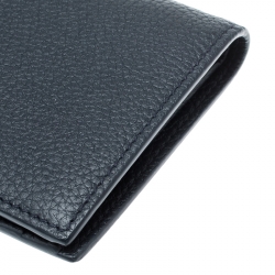 Dior Homme Navy Blue Leather Bi Fold Wallet
