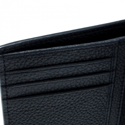 Dior Homme Navy Blue Leather Bi Fold Wallet