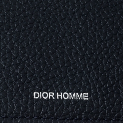 Dior Homme Navy Blue Leather Bi Fold Wallet