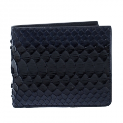 Dior Homme Navy Blue/Black Python Bifold Wallet