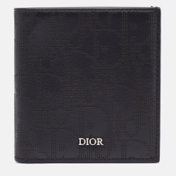 Dior Black Oblique Galaxy Leather Bifold Wallet