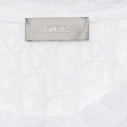 Dior Homme White Oblique Jersey Sheer T-Shirt M