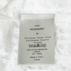 Dior Homme White Oblique Jersey Sheer T-Shirt M