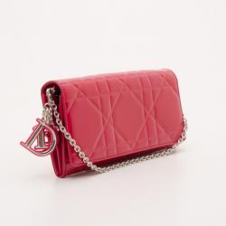 مملوكة مسبقًا Dior Pink Patent Cannage Small Clutch