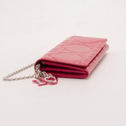 مملوكة مسبقًا Dior Pink Patent Cannage Small Clutch