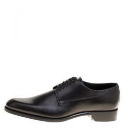 Pre Owned Dior Black Leather Lace Up Derby Size 42