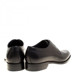 Pre Owned Dior Black Leather Lace Up Derby Size 42