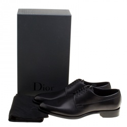 Pre Owned Dior Black Leather Lace Up Derby Size 42
