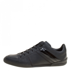 Pre Owned Dior Homme Black Leather Sneakers Size 43