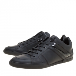 Pre Owned Dior Homme Black Leather Sneakers Size 43