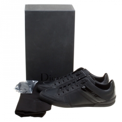 Pre Owned Dior Homme Black Leather Sneakers Size 43