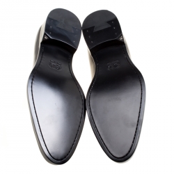 Pre Owned Dior Black Leather Lace Up Derby Size 41