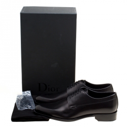 Pre Owned Dior Black Leather Lace Up Derby Size 41
