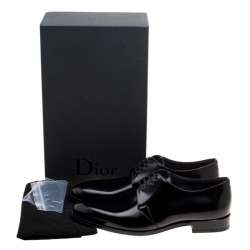 Dior Black Leather Lace Up Derby Size 41
