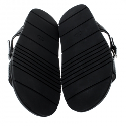 Dior Homme Black Snakeskin Flat Slides Size 42.5