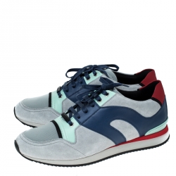 Dior Homme Multicolor Suede and Leather B02 Lace Low Top Sneakers Size 43