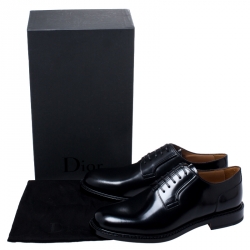 Dior Black Leather Lace Up Derby Size 42