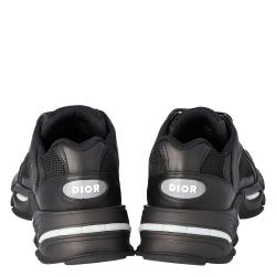 Dior Black Technical Mesh and Leather CD1 Platform Sneakers Size 42
