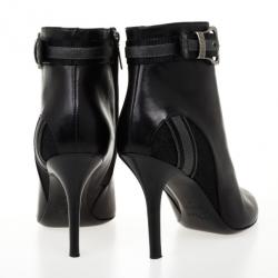 مملوكة مسبقًا Christian Dior Black Leather Buckle Ankle Boots Size 40