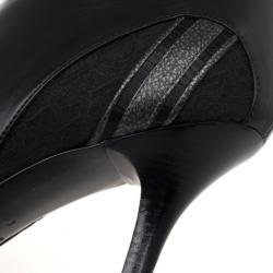 مملوكة مسبقًا Christian Dior Black Leather Buckle Ankle Boots Size 40