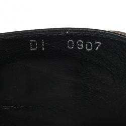 مملوكة مسبقًا Christian Dior Black Leather Buckle Ankle Boots Size 40