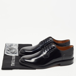 Pre Owned Dior Black Leather Lace Up Oxford Size 42