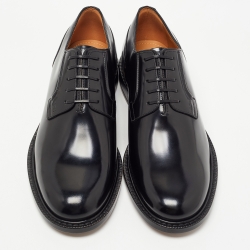 Pre Owned Dior Black Leather Lace Up Oxford Size 42