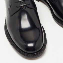 Pre Owned Dior Black Leather Lace Up Oxford Size 42