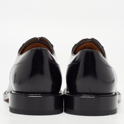 Pre Owned Dior Black Leather Lace Up Oxford Size 42