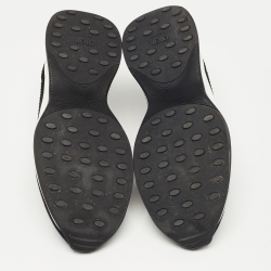 Dior Black Knit Fabric and Neoprene B25 Slip On Sneakers Size 45