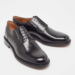 Pre Owned Dior Black Leather Lace Up Derby Size 42