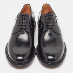 Pre Owned Dior Black Leather Lace Up Derby Size 42