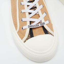 Pre Owned Dior Beige Jute Union Embroidered Walk'n'Dior Sneakers Size 42