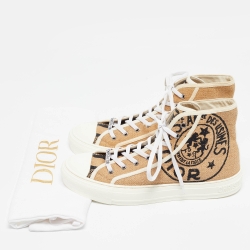 Pre Owned Dior Beige Jute Union Embroidered Walk'n'Dior Sneakers Size 42