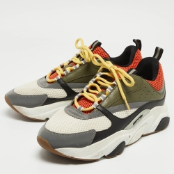 Pre Owned Dior Multicolor Mesh and Fabric B22 Sneakers Size 46