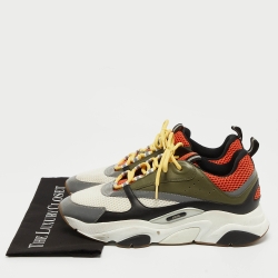 Pre Owned Dior Multicolor Mesh and Fabric B22 Sneakers Size 46