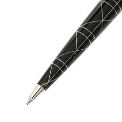 Dior Black Patent Resin & Engraved Silver Tone Ballpoint Pen Dior