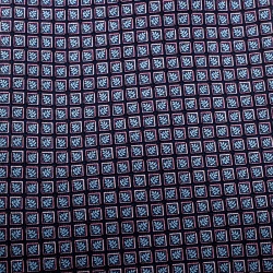 Pre Owned Dior Vintage Navy Blue and Pink Leaf Printed Silk Traditional Tie