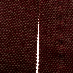Dior Vintage Red and Brown Patterned Wool Flat Bottom Skinny Tie 