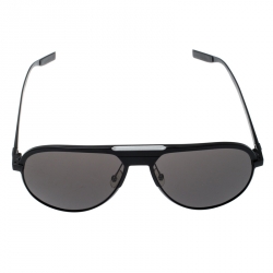 Pre Owned Dior Homme Black Matte/ Black AL13.6 Aviator Sunglasses