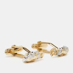Dior Two Tone Metal Toggle Cufflinks