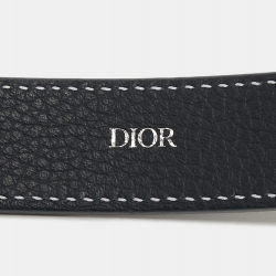 Pre Owned Dior Homme Navy Blue Leather Alyx Lock Buckle Belt 120CM