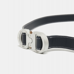 Pre Owned Dior Homme Navy Blue Leather Alyx Lock Buckle Belt 120CM