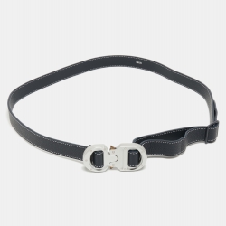 Pre Owned Dior Homme Navy Blue Leather Alyx Lock Buckle Belt 120CM
