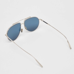 Pre Owned Dior Silver/Black DiorBlackSuit Aviator Sunglasses